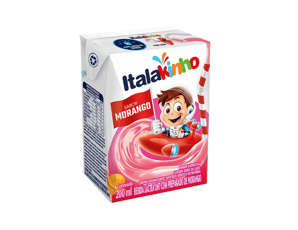 BEBIDA LÁCTEA MORANGO ITALAKINHO 200 ML (CX 24 UN)